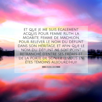 Ruth 4:10 Verset biblique expliqué