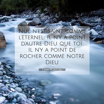 1 Samuel 2:2 LSG Image du verset biblique