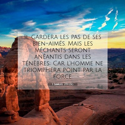 1 Samuel 2:9 LSG Image du verset biblique