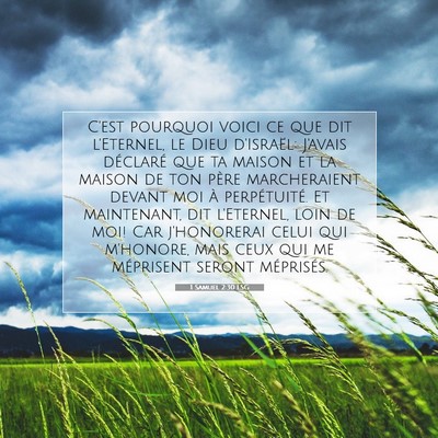 1 Samuel 2:30 LSG Image du verset biblique