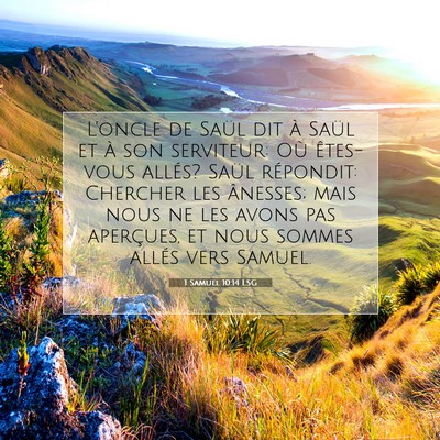 1 Samuel 10:14 Verset biblique expliqué