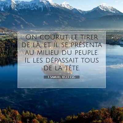 1 Samuel 10:23 Verset biblique expliqué