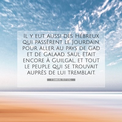 1 Samuel 13:7 Verset biblique expliqué