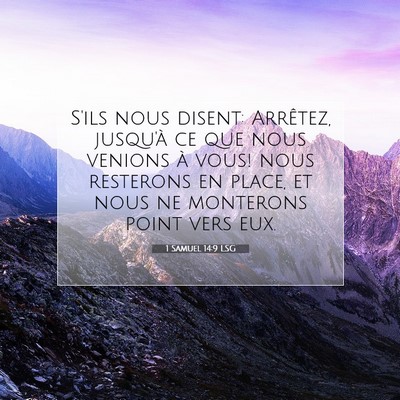 1 Samuel 14:9 Verset biblique expliqué