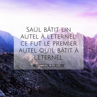 1 Samuel 14:35 Verset biblique expliqué