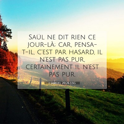 1 Samuel 20:26 Verset biblique expliqué