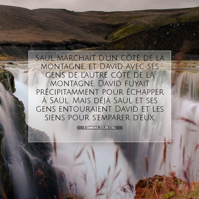 1 Samuel 23:26 LSG Image du verset biblique