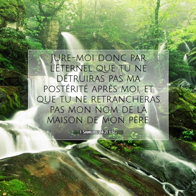 1 Samuel 24:21 LSG Image du verset biblique