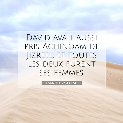 1 Samuel 25:43 Verset biblique expliqué
