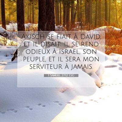 1 Samuel 27:12 LSG Image du verset biblique