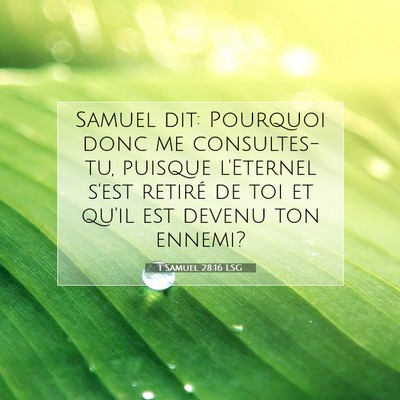 1 Samuel 28:16 Verset biblique expliqué