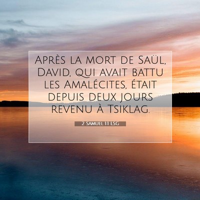 2 Samuel 1:1 Verset biblique expliqué
