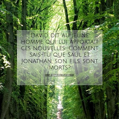 2 Samuel 1:5 Verset biblique expliqué