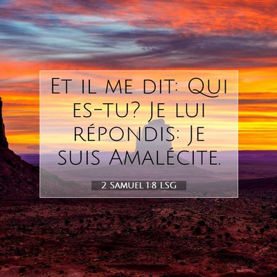 2 Samuel 1:8 Verset biblique expliqué