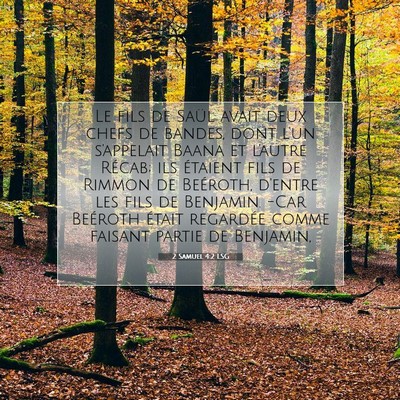 2 Samuel 4:2 Verset biblique expliqué