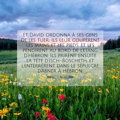 2 Samuel 4:12 Verset biblique expliqué