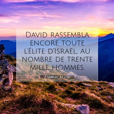 2 Samuel 6:1 Verset biblique expliqué