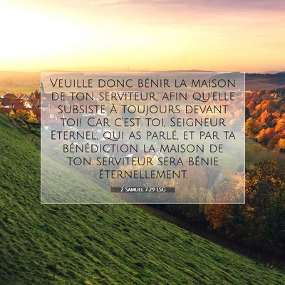 2 Samuel 7:29 Verset biblique expliqué
