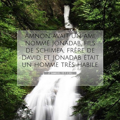 2 Samuel 13:3 Verset biblique expliqué
