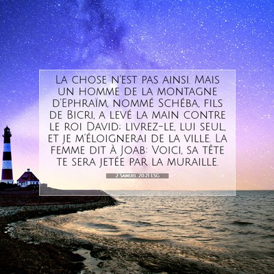 2 Samuel 20:21 Verset biblique expliqué