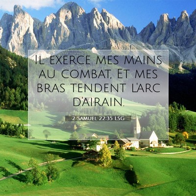 2 Samuel 22:35 LSG Image du verset biblique