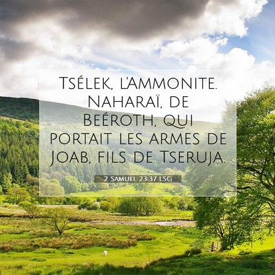 2 Samuel 23:37 Verset biblique expliqué