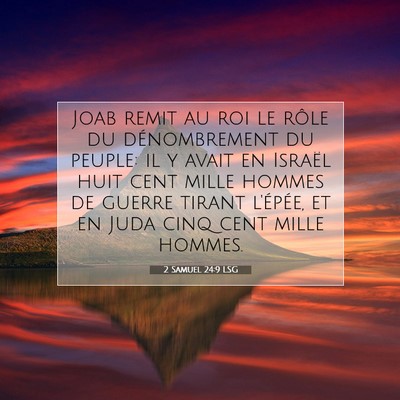 2 Samuel 24:9 LSG Image du verset biblique