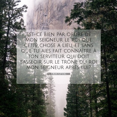 1 Rois 1:27 Verset biblique expliqué