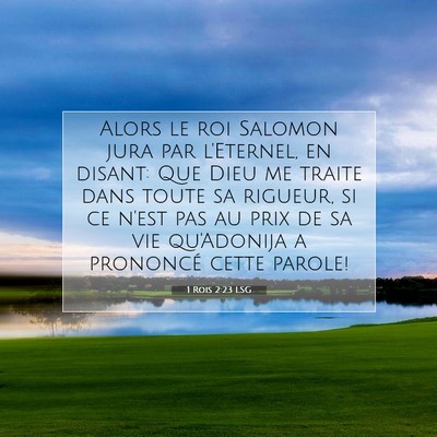 1 Rois 2:23 LSG Image du verset biblique