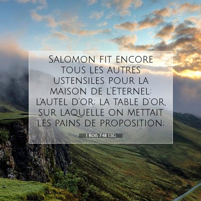 1 Rois 7:48 LSG Image du verset biblique