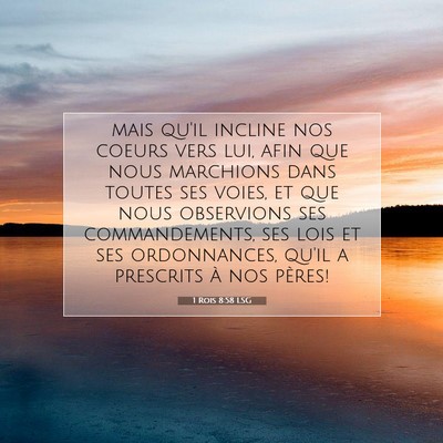 1 Rois 8:58 Verset biblique expliqué