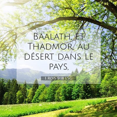 1 Rois 9:18 Verset biblique expliqué