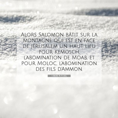 1 Rois 11:7 Verset biblique expliqué