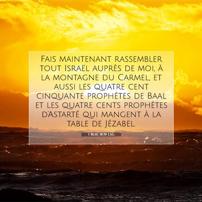 1 Rois 18:19 Verset biblique expliqué