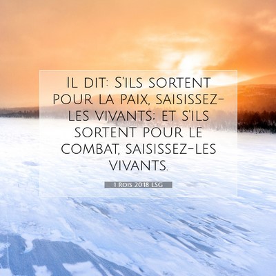 1 Rois 20:18 Verset biblique expliqué