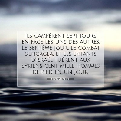 1 Rois 20:29 Verset biblique expliqué