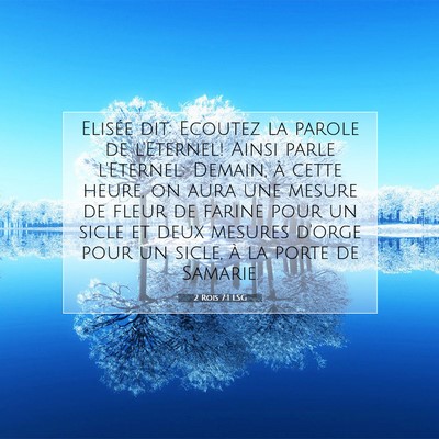 2 Rois 7:1 Verset biblique expliqué