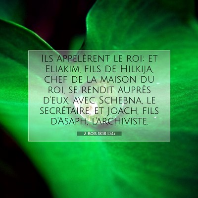 2 Rois 18:18 Verset biblique expliqué