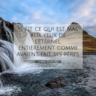 2 Rois 23:32 Verset biblique expliqué