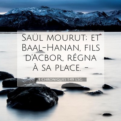 1 Chroniques 1:49 Verset biblique expliqué