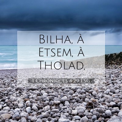 1 Chroniques 4:29 Verset biblique expliqué