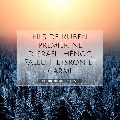 1 Chroniques 5:3 Verset biblique expliqué