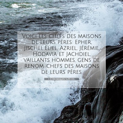 1 Chroniques 5:24 Verset biblique expliqué