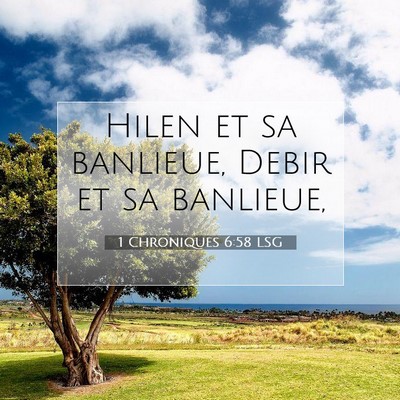 1 Chroniques 6:58 Verset biblique expliqué