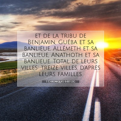 1 Chroniques 6:60 Verset biblique expliqué