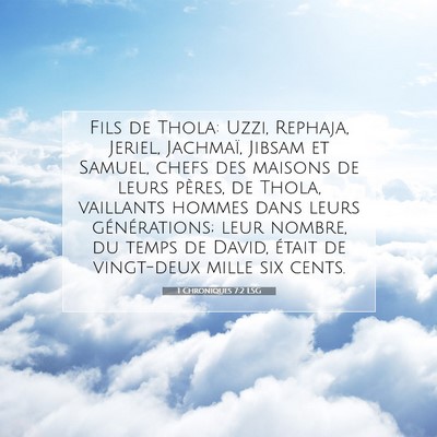 1 Chroniques 7:2 Verset biblique expliqué
