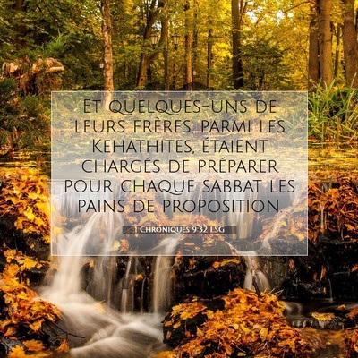 1 Chroniques 9:32 Verset biblique expliqué