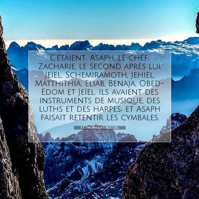 1 Chroniques 16:5 Verset biblique expliqué