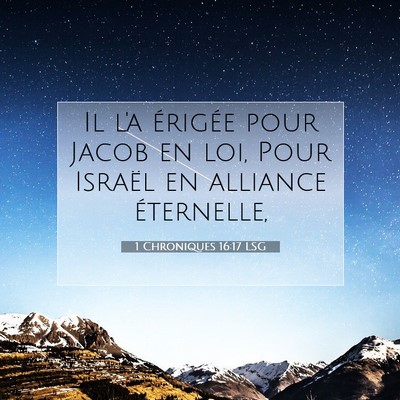 1 Chroniques 16:17 Verset biblique expliqué