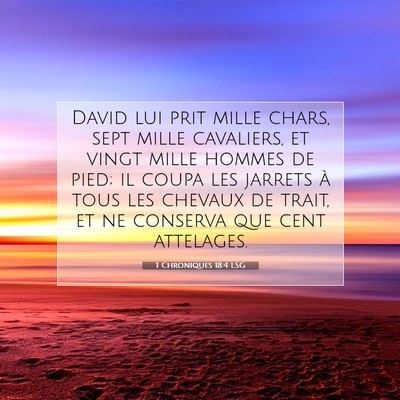 1 Chroniques 18:4 Verset biblique expliqué